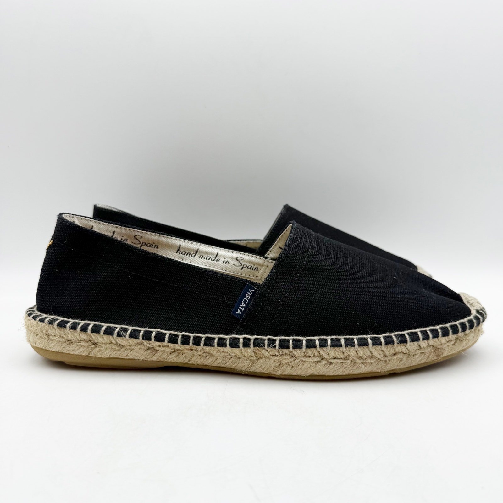 Viscata Mens Sitges Espadrille Flats Eu 42 Us 9 Black Slip On Nib — image 3 of 8